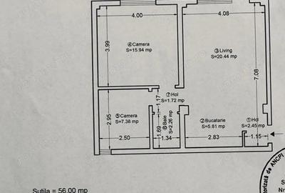 Apartament cu 2 camere decomandat în Central