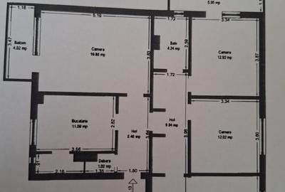 Apartament cu 4 camere decomandat, mobilat în Lipovei - 2