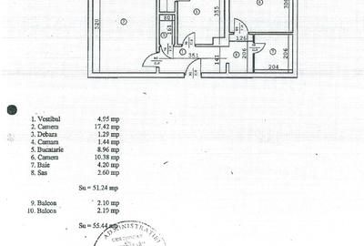 Apartament cu 2 camere, Obor/ Mosilor, 55 mpt, bloc 1981, et. 7 din 9 - 8