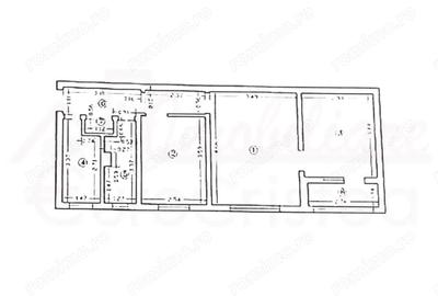 Apartament cu 3 camere semidecomandat în Central