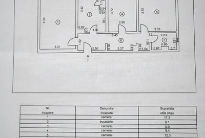 Apartament cu 3 camere decomandat în Viziru 3