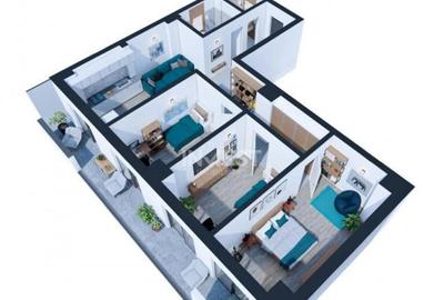 APARTAMENT 4 CAMERE, 103 MP, ETAJ INTERMEDIAR, NICOLINA, COM - 1