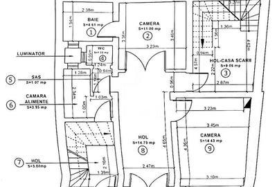 Casă individuală cu 7 camere cu Canalizare în Central