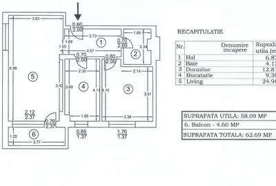 Apartament cu 2 camere decomandat în Central - 1