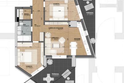 Apartament cu 3 camere decomandat în Central - 1