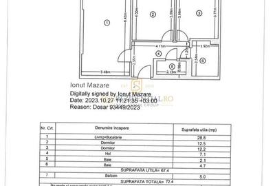 Apartament cu 3 camere, mobilat în Apărătorii Patriei