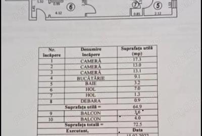 Vand apartament 3 camere galati