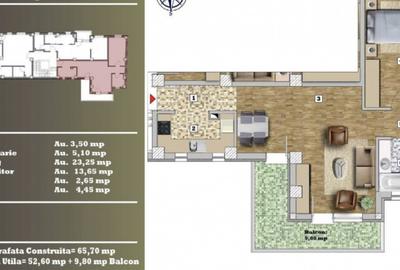 Apartament 2 camere elegant, terasa 10 mp, Romexpo, lift, parcare - 6