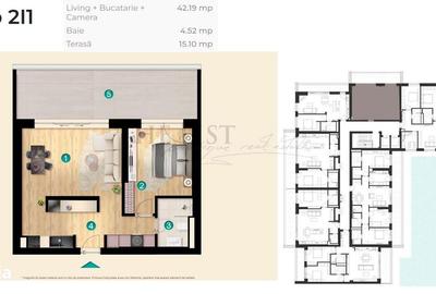 Apartament cu 2 camere în Central - 3
