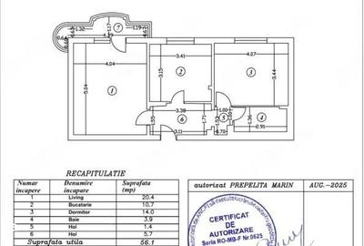 Apartament cu 2 camere decomandat în Brâncoveanu