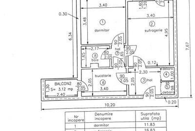 Apartament cu 2 camere semidecomandat în Central - 8
