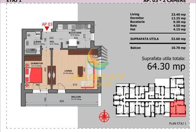 Apartament cu 2 camere decomandat în Berceni - 2