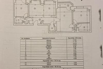 Apartament cu 4 camere semidecomandat, mobilat în Moșilor
