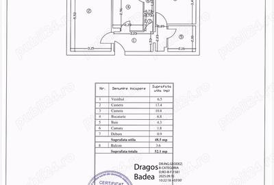Apartament cu 2 camere, zona Sebastian , 52 mp Apartament cu 2 camere, zona Sebastian , 52 mp - 7
