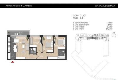 Apartament cu 4 camere semidecomandat în Străulești - 6