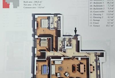 Apartament cu 4 camere decomandat în 1 Mai - 15