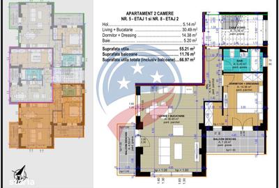 Apartament cu 2 camere în 1 Mai - 2