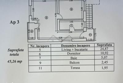 Apartament cu 2 camere în Central