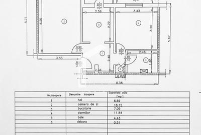 Apartament cu 2 camere decomandat în Central