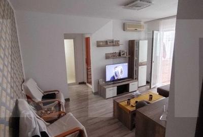 Apartament cu 3 camere semidecomandat, mobilat în Malu Roșu