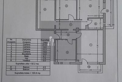 Apartament cu 4 camere decomandat în Central - 13