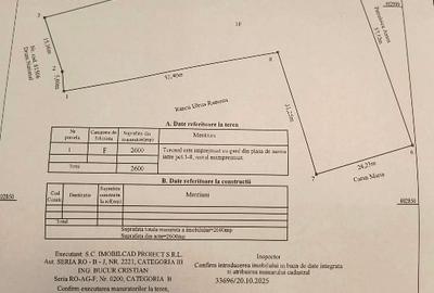 Teren Construcții intravilan de 2600 mp, în Rudeni (Mihăești) - 1