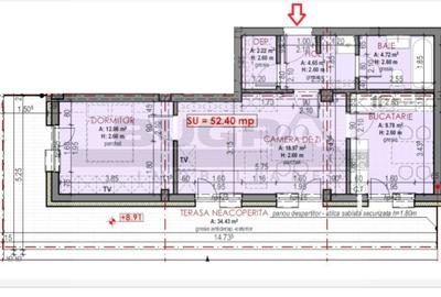 Apartament de 2 camere finisat modern, 52mp, parcare subterana, Terra - 9