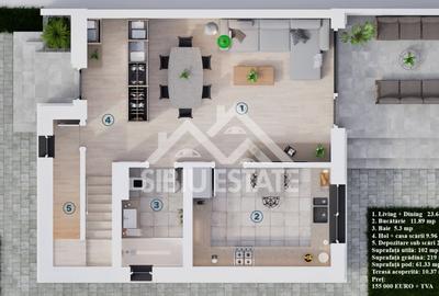 Duplex modern cu 4 camere, 102 mp - oaza de liniste aproape de orasul Sibiu - 3