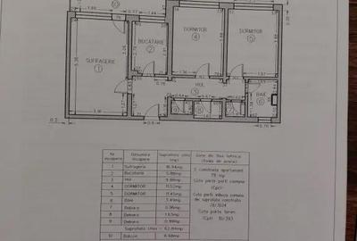 Apartament cu 3 camere decomandat în Micro 6 - 7