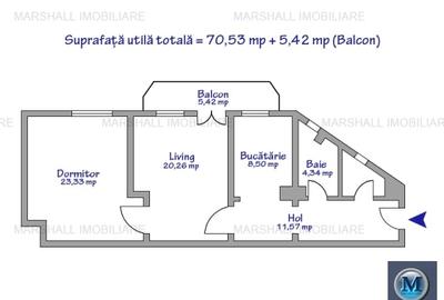 Apartament 2 camere de vanzare, zona Central, 75.95 mp #16604 - 12
