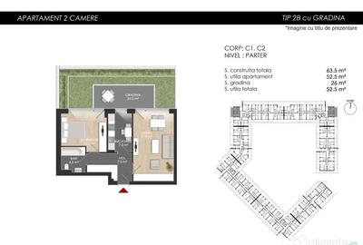Apartament cu 2 camere decomandat în Străulești - 7