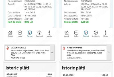 Apartament cu 2 camere semidecomandat, mobilat în Kogălniceanu