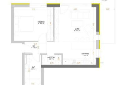 Apartament cu 2 camere în Astra