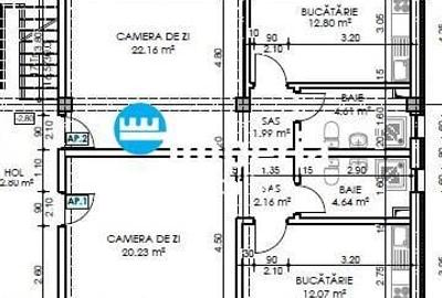 Apartament 2 cam Open Space 47 mp, P sau ET 1, Cortez,  Hlincea Iasi - 4
