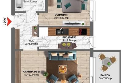 Apartament 2 camere de inchiriat - Greenfield Teilor, Sector 1, Bucuresti - 14