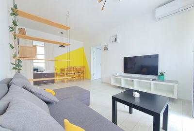 Apartament cu 2 camere semidecomandat, mobilat în Obor