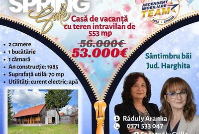 Casă individuală cu 2 camere cu Teren 553 Mp în Sâncrăieni - 1