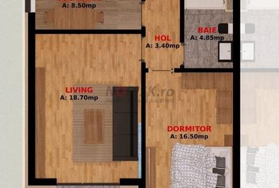 Apartament cu 2 camere decomandat în Dobroești - 2