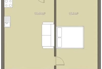 Apartament cu 2 camere semidecomandat, mobilat în Baciu - 7