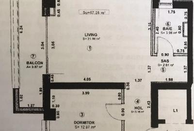 Apartament cu 2 camere decomandat în Aradului - 1