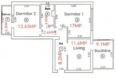Vând apartament 3 camere la 5 minute de Shopping City Timișoara comision 0% - 10