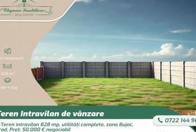 Teren de 828 mp, în Bujac