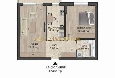 Apartament cu 2 camere decomandat, mobilat în Popești-Leordeni - 17