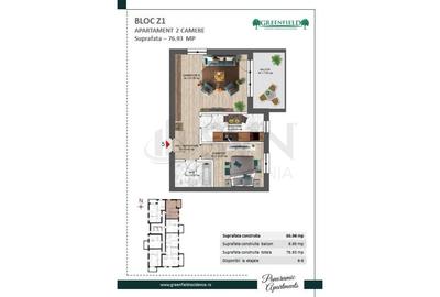 Apartament cu 2 camere decomandat, mobilat în Pipera - 13