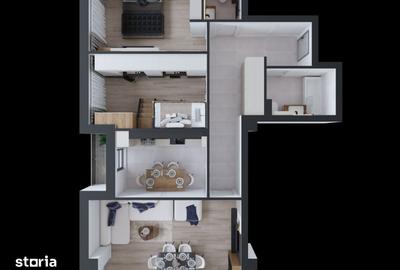 Apartament cu 3 camere decomandat în Cug - 5