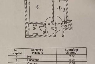 Garsonieră decomandată în Iancului
