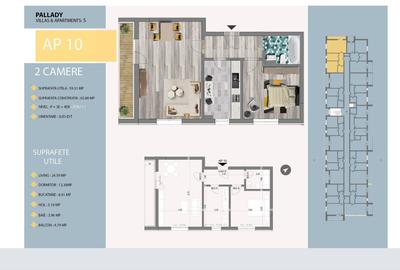 Apartament cu 2 camere decomandat în 1 Decembrie 1918 - 2