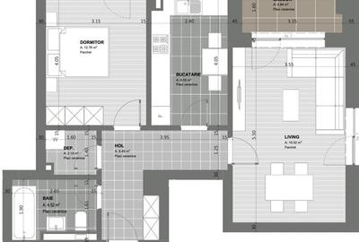 Apartament 2 camere, Kasper, Coresi, Tractorul, Brasov - 1