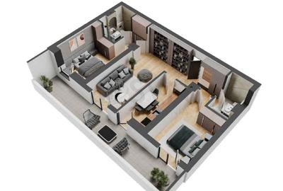 Apartament cu 3 camere decomandat, mobilat în Aviației - 12