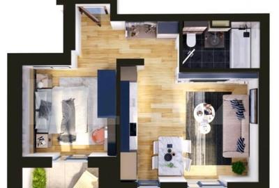 Apartament de vanzare, cu 2 camere, 47 mp, zona Torontalului - 1